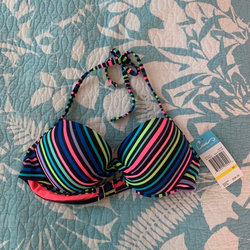 Cute Striped Bikini Top!